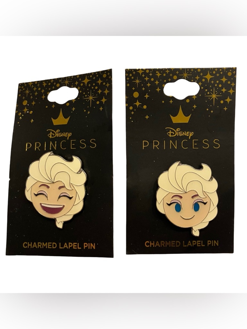 NWT Disney Frozen Elsa Charmed Lapel Pin Set - 2 Pins